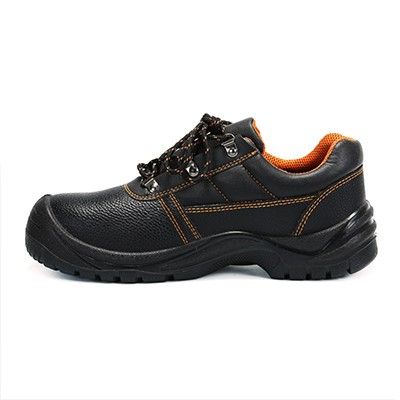 Embossed Grained Cowhide Leather Safety Shoes